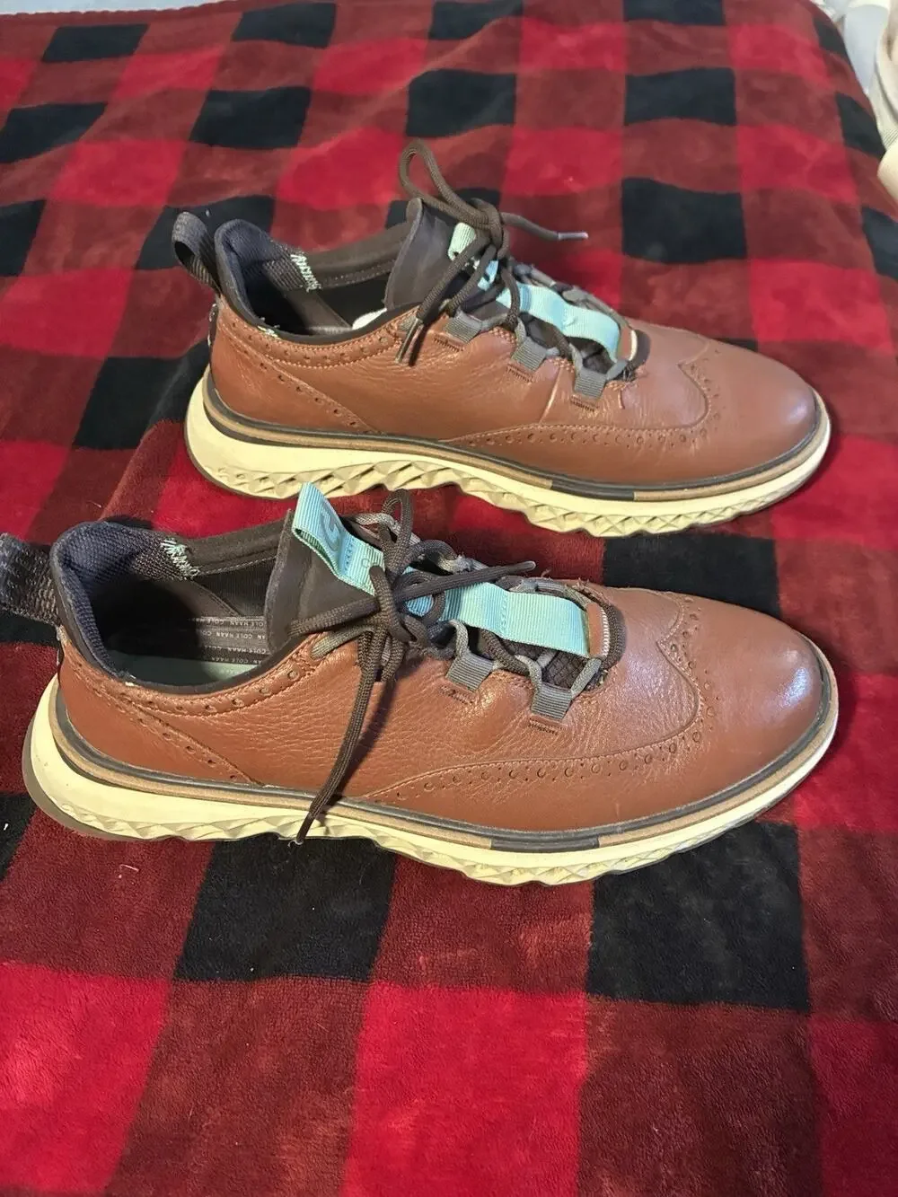 Cole Haan Men’s Brown Leather zerogrand Wingtip Oxford size 11
